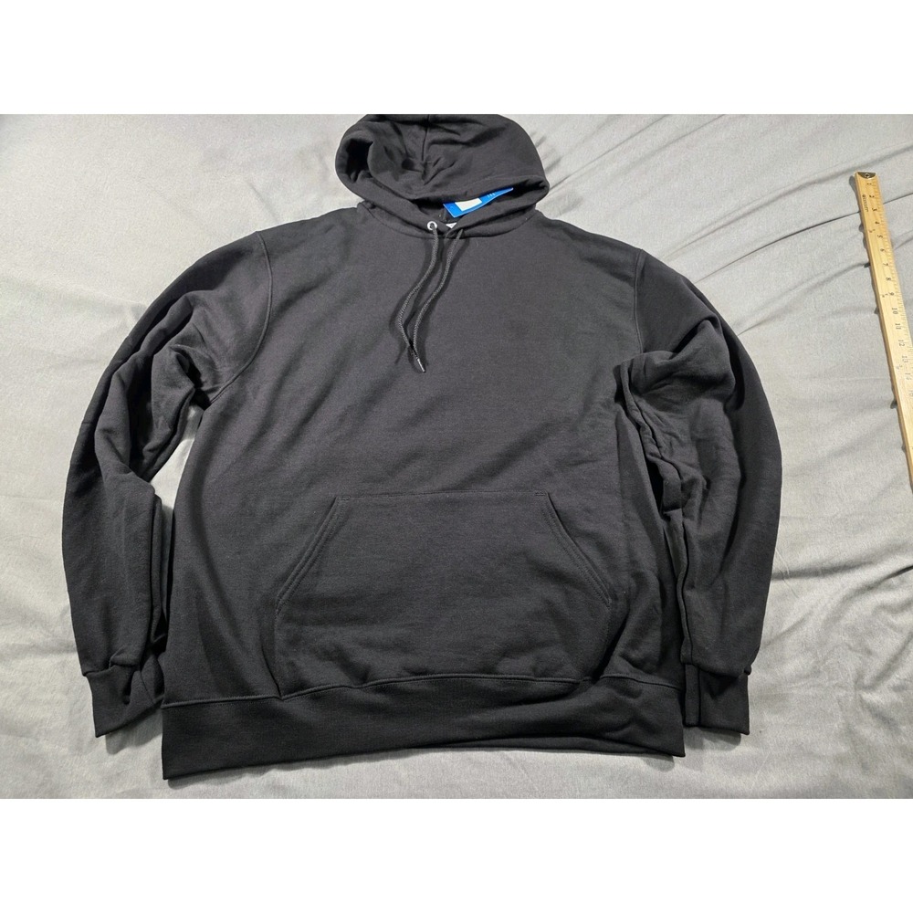 NWT Champion Authentic Fleece Pullover Hoodie‎ Sweatshirt Men's Large Black
